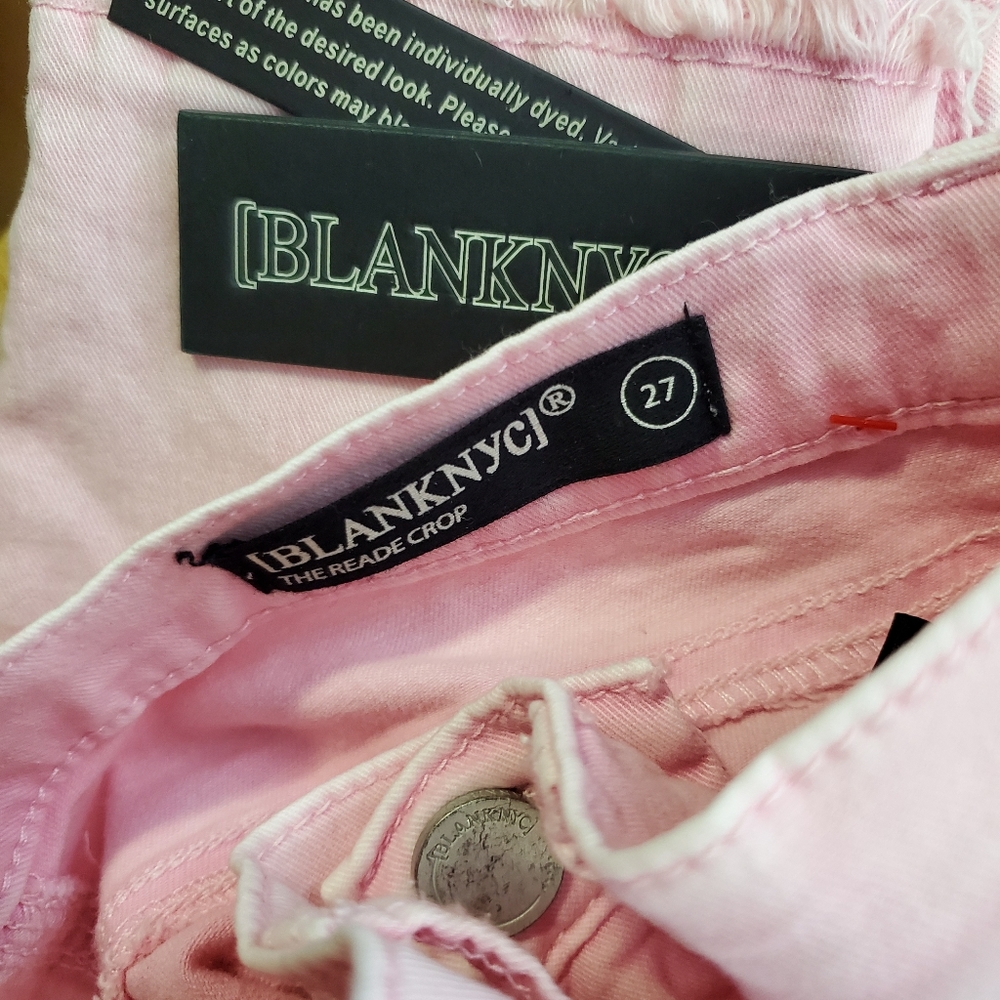 Blank NYC The Reade Crop Skinny Pink Pants 27 - Picture 7 of 8